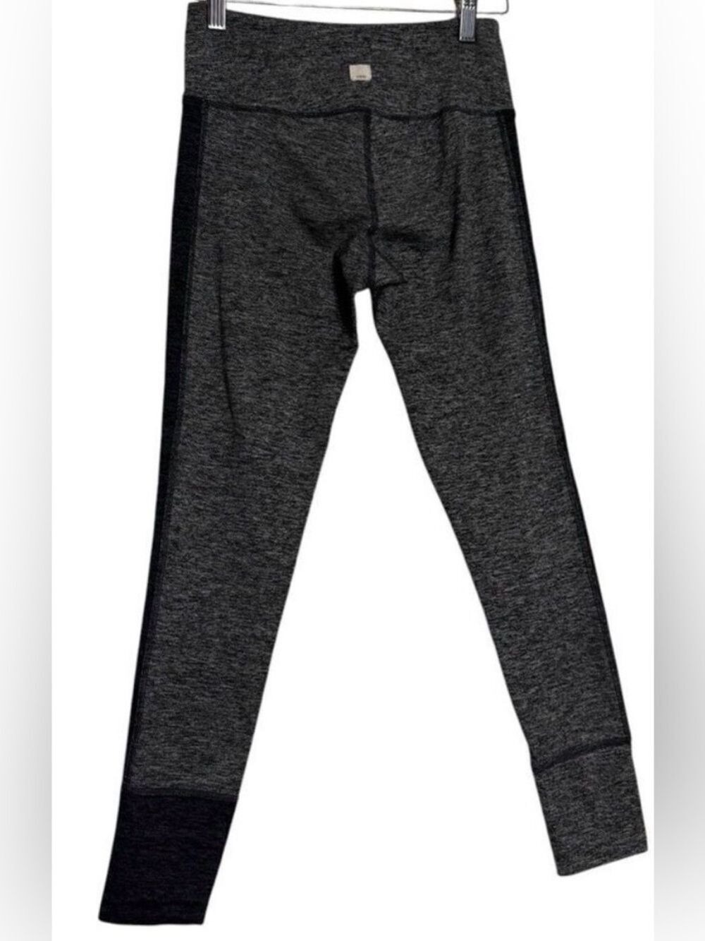 Vuori Asymmetric Block High Rise Leggings XS Heather Gray Black Yoga - Picture 3 of 10